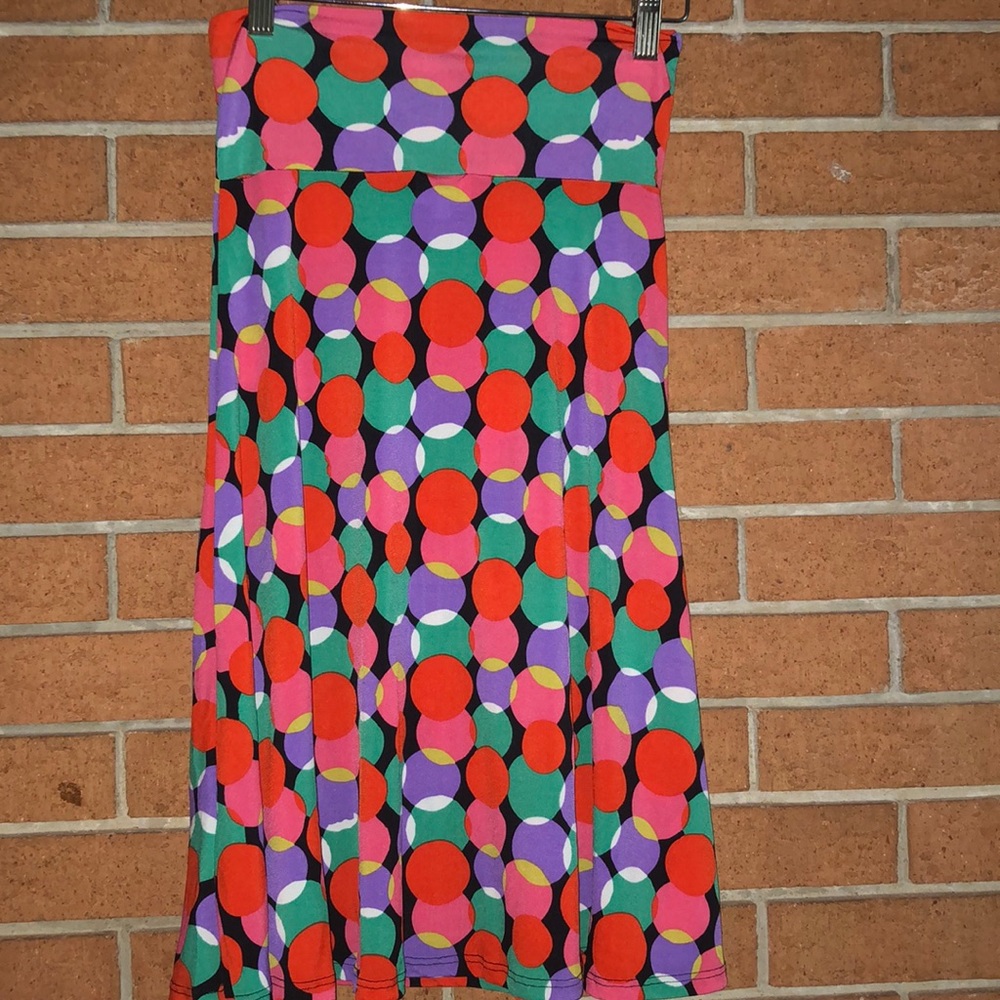 🟣LULAROE🟣POLKA DOT PRINTED A-LINE SKIRT🟣 - Picture 4 of 5